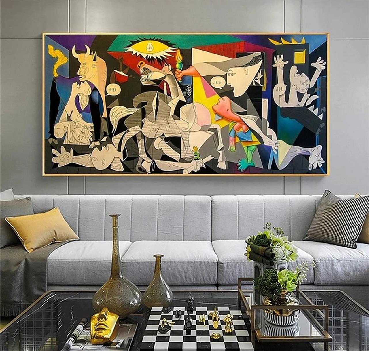 Pablo Picasso colorful Guernica wall art minimalism Oil Paintings